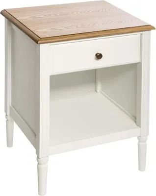 Produktbild von Nachttisch "solen" holz weiß h61cm  - Atmosphera créateur d'intérieur