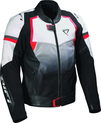 Obrázek produktu pro DIFI Oakland Aerotex perforovaná nepromokavá kožená motorkářská bunda, černá/bílá/červená, 50