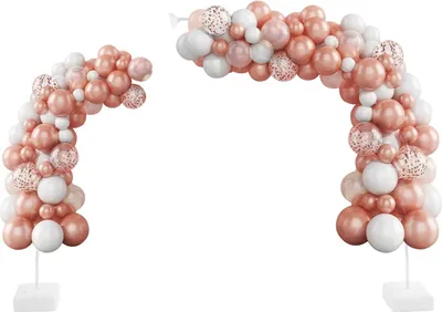 Immagine prodotto di Arco per palloncini - Set supporto - Regolabile 1,5 m - Flessibile e pieghevole - Con piastre di base - Bianco