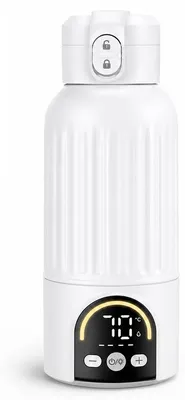 Produktbild von Flaschenwärmer Baby tragbar mit Temperaturkontrolle, 316 Edelstahl Milchwärmer, 120W Schnellheizung, LED Display für sichere Babyernährung