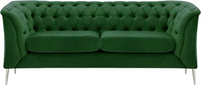 Image de Sofa deux places Chesterfield Modern-Velluto 10-Métal chromé