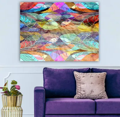 Produktbild von Wallity, 225299644_70100- HPE2036, Bunt, Leinwandbilder, 70 x 100 cm, 100% Leinwand