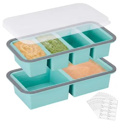 Vriesformenset 2er, 250/500 ml, BPA-frei, mit Deckeln