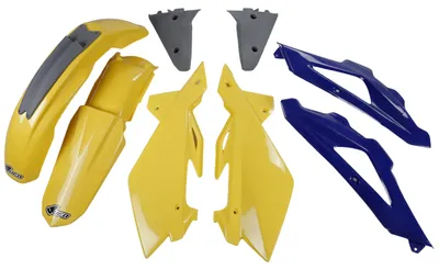 Produktbild von Verkleidungskit UFO PLAST 8-teilig Verkleidungssatz Kunststoff für Husqvarna TC TE 125 / 250 ccm Bj. 2005 - 2007, Farbe:gelb / grau / blau