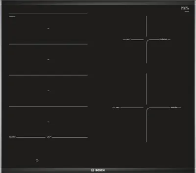 Produktbild von Bosch PXE675DC1E Induktionskochfeld 60 cm autark Schwarz Serie 8