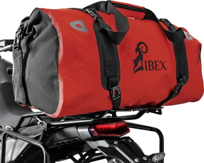Produktbild von ZIEGER Gepäckbrücke kompatibel mit Honda CB 500 X (PC64) silber mit Schnorr Hecktasche in rot