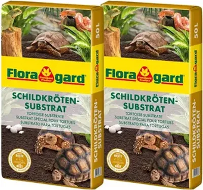 Produktbild von Floragard Schildkrötensubstrat Terrariensubstrat Terrarienerde 100 L (2 x 50L)