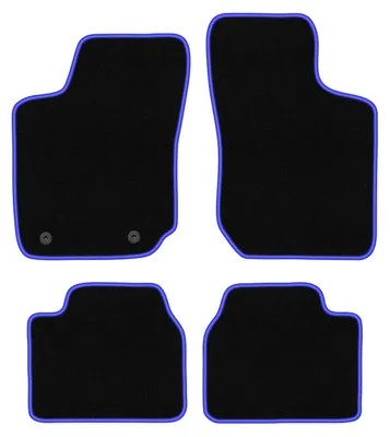 Produktbild von Fußmatten Automatten Velours Schwarz/Blau für Opel Tigra A 1994-2002 Set 4-tlg