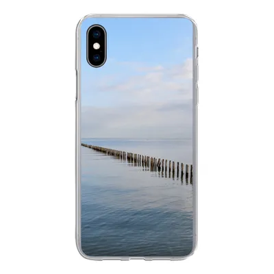 Produktbild von MuchoWow® Handyhülle Schutzhülle Hülle für iPhone Xs Nordsee - Wolken - Wasser Silikon Softcase Handy Hülle - Handytasche