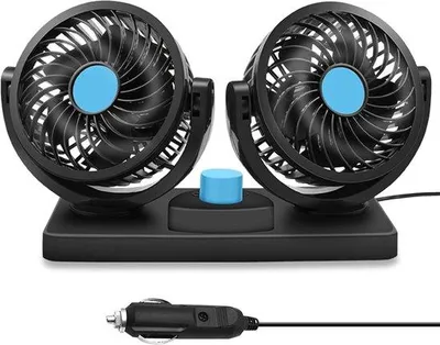 Imagen del producto de Ventilador para vehículos, 12 V, giratorio 360 grados, ideal para SUV, autocaravanas y camiones