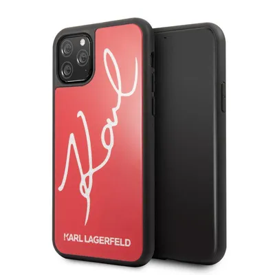 Image de Karl Lagerfeld Klhcn58Dlksre Iphone 11 Pro Red/Red Hard Case Signature Glitter