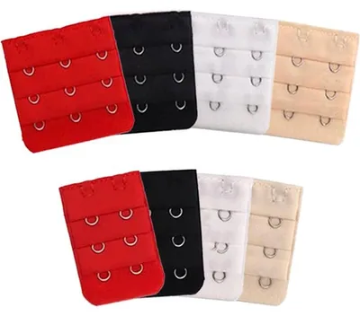 Produktbild von Inodes BH Verlängerung 8 Stücke - 2 und 3 Haken in 4 Farben für idealen Sitz
