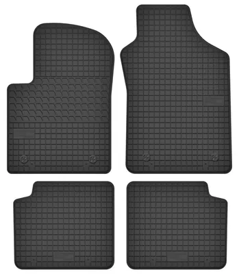 Produktbild von Gummi-Fußmatten für Fiat 500 2007-2013 (Cabrio/Schrägheck) – 4-tlg, Schwarz, passgenau – Wielganizator SolidTread