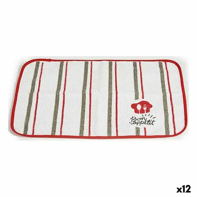 Produktbild von Untersetzer Bon Appetit Weiß Rot 33 x 0,3 x 48 cm (12 Stück)