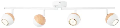 Produktbild von BRILLIANT SCAN LED Deckenstrahler 75 cm Metall Weiß / holz hell 4-Flammig
