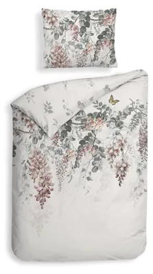Produktbild von Heckettlane White Bettbezug Nina - 135x200 cm + 1 Kissenbezug - Hergestellt aus 100% Baumwoll-Satin