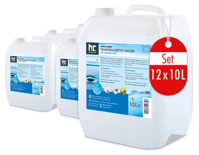 Produktbild von 12x10 L hochreines Demineralisiertes Wasser in bester Qualität