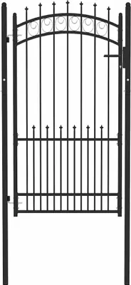 Obrázok produktu pre vidaXL Brána s ostňami EMMEN, oceľ, 104 x 134,5 cm, čierna