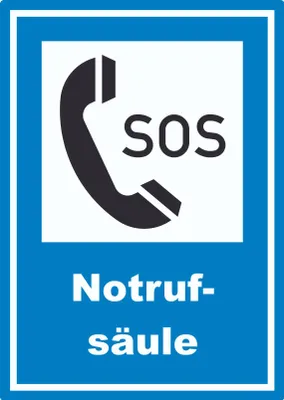 Produktbild von Notrufsäule Aufkleber A7 (74x105mm)