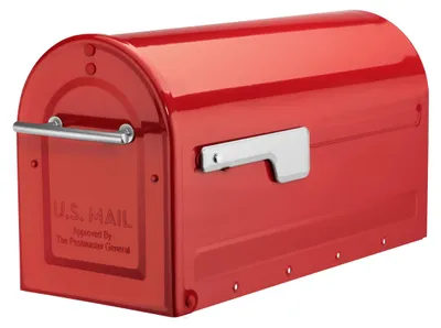 Briefkasten Boulder, Rot, Stahl, 1280 Kubikzoll