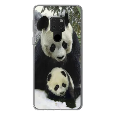 Produktbild von MuchoWow® Handyhülle Schutzhülle Hülle für Huawei P40 Lite Panda - Jungtier - Schnee Silikon Softcase Handy Hülle - Handy