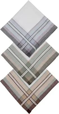 Produktbild von D&L Herren Taschentücher Set - Weiß mit breitem Rand - 12er Pack - Baumwolle mit Satin-Finish