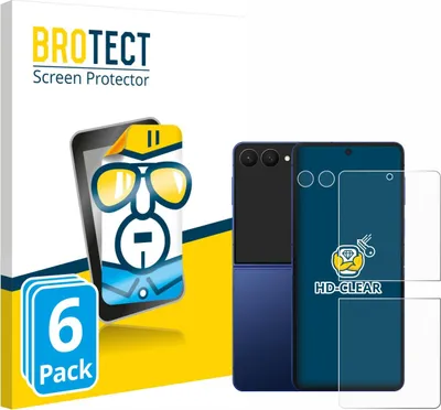 Produktbild von 6x Für Samsung Galaxy Z Flip 7 (Display+Kamera) Schutzfolie BROTECT Displayschutz Display Schutz Folie Klar Transparent