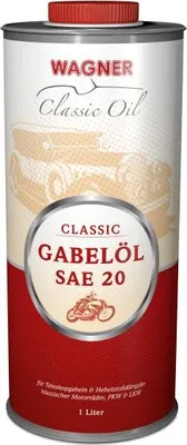 Productafbeelding van Wagner vorkoololie SAE 20, 1 liter – Hoogwaardige olie voor telescoopvorken, geschikt voor zowel klassieke als moderne motorfietsen