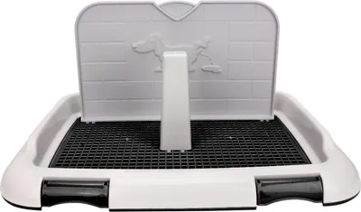 Produktbild von Hundetoilette für den Innenbereich, Welpentrainingstoilette, Katzentoilettenzaun, geplantes Urinieren für Hunde, Töpfchentablett, Schwarz
