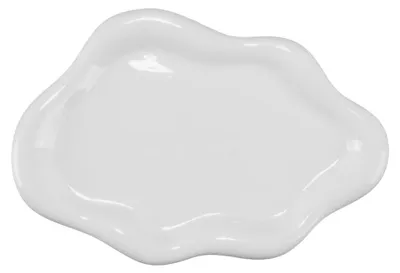 Keramik-Schmuckschale, Weiße Wolke, 19,5 × 13,5 cm