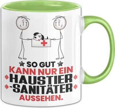 Produktbild von Haustiersanitäter Geschenk Tasse So Gut Kann Nur Ein Haustiersanitäter Aussehen Geschenkidee Kaffee-Becher (Grün)