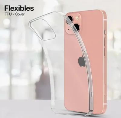 Produktbild von TPU-Hülle Transparent für Apple iPhone 15 Serie - Modellkompatibilität: Für Apple iPhone 15 Plus - Displayglas: Ohne 9H Displayglas
