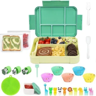 Produktbild von Famanu Bento-Box für Kinder - 6 Fächer, BPA-frei, 1330 ml
