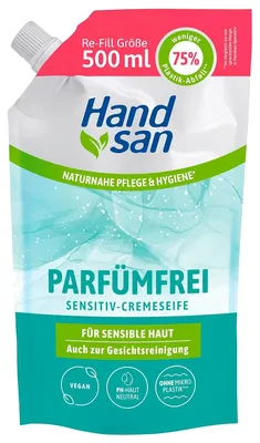 Zdjęcie produktu dla Kremowe mydło Handsan Sensitive Refill 500ml