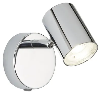 Zdjęcie produktu dla 1-płomienny reflektor cylindryczny Rollo 4W, uchwyt ścienny, chrom