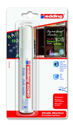 Immagine prodotto di edding 4090 pennarello a gesso bianco (confezione blister da 1)