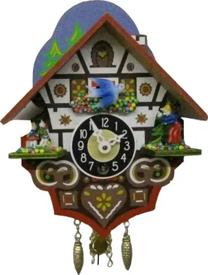 Obrázok produktu pre Engstler - 0192_SQ - Hojdacie hodiny - Quartz - s kukučkou a westminsterským zvonením - 13 cm