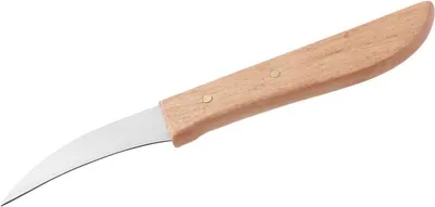 Image de Couteau de cuisine éplucheur manche en bois 16 cm Nirosta