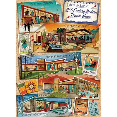 Immagine prodotto di COBBLE HILL Puzzle Casa dei sogni moderna di metà secolo 1000 pezzi