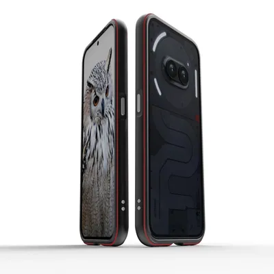 Produktbild von Für Nothing Phone 2a / Plus Aurora Series Metall Schutz Rahmen Hülle Schwarz Rot