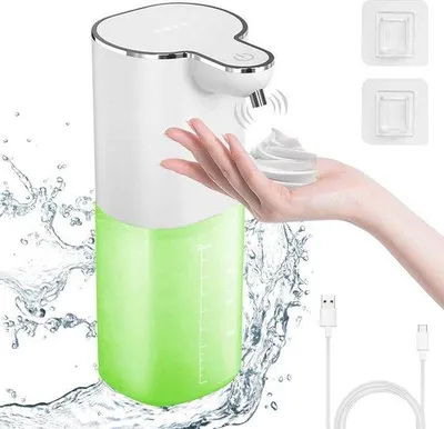 Produktbild von Automatische Schuimzeepdispenser mit USB-Ladefunktion - 400 ml, 4-Tasten Bedienung für Bad und Küche