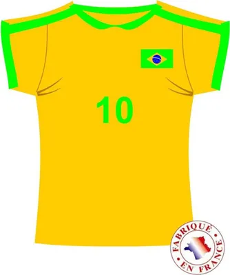 Produktbild von Wanddeko Trikot Brasilien Fussball gelb-grün-blau - Einheitsgröße