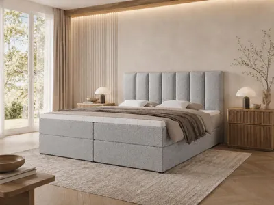 Produktbild von Emlar Boxspringbett Bella 160x200 - Bett mit Matratze und Topper - Boxspringbett mit Bettkasten und Matratze - Boxspringbett Grau (Quelle 83)