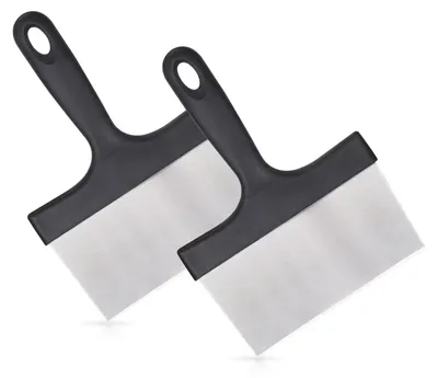 Produktbild von Edelstahl Grill Schaber mit Griff 12 cm (2 Stück)
