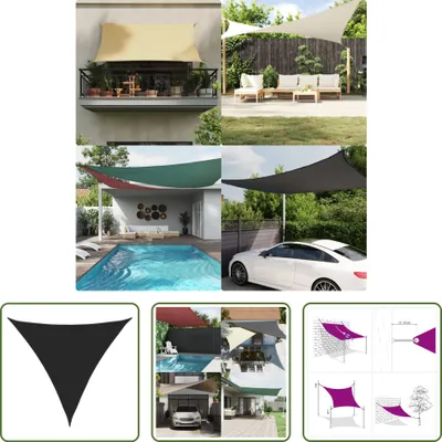 Produktbild von The Living Store Sonnensegel Oxford-Gewebe Dreieckig 6x6x6 m Schwarz
