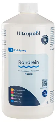 Produktbild von Ultrapool RandRein alkalischer Poolrandreiniger 1 Liter – Poolreiniger für Wasserlinie, Beckenrand und Schwimmbad