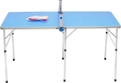 Image de Table de ping-pong, design pliable, pour une utilisation intérieure et extérieure, de couleur bleu clair