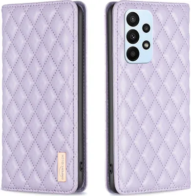 Obrázek produktu pro Galaxy A23 Pouzdro, Elegantní Flip Kožené Pouzdro s Kapsami na Karty a Stojánkem pro Samsung Galaxy A23 M23 M13 4G Fialová