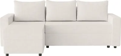 Produktbild von FEDVE Ecksofa Goka L aus Bouclé-Stoff mit Schlaffunktion, Weiß