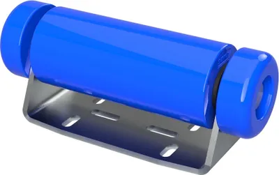 Obrázok produktu pre Polyuretánový bočný valček s držiakom B vrátane koncoviek pomoc pri spúšťaní prívesu na čln pozinkované SUPROD, 200 mm (+ EC), modrá